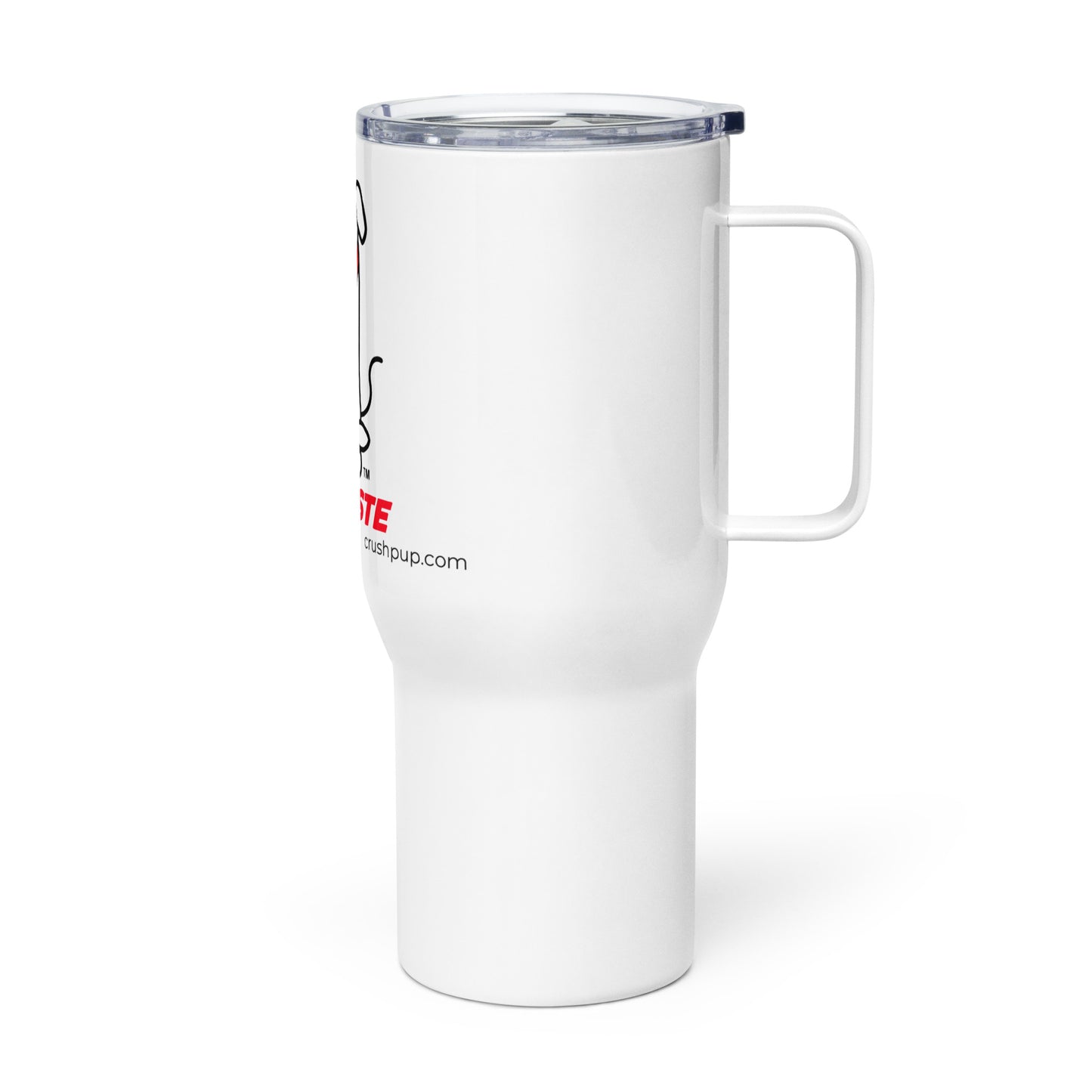 Travel mug with a handle