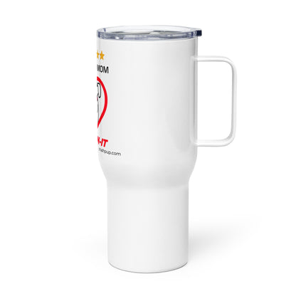 Travel mug with a handle