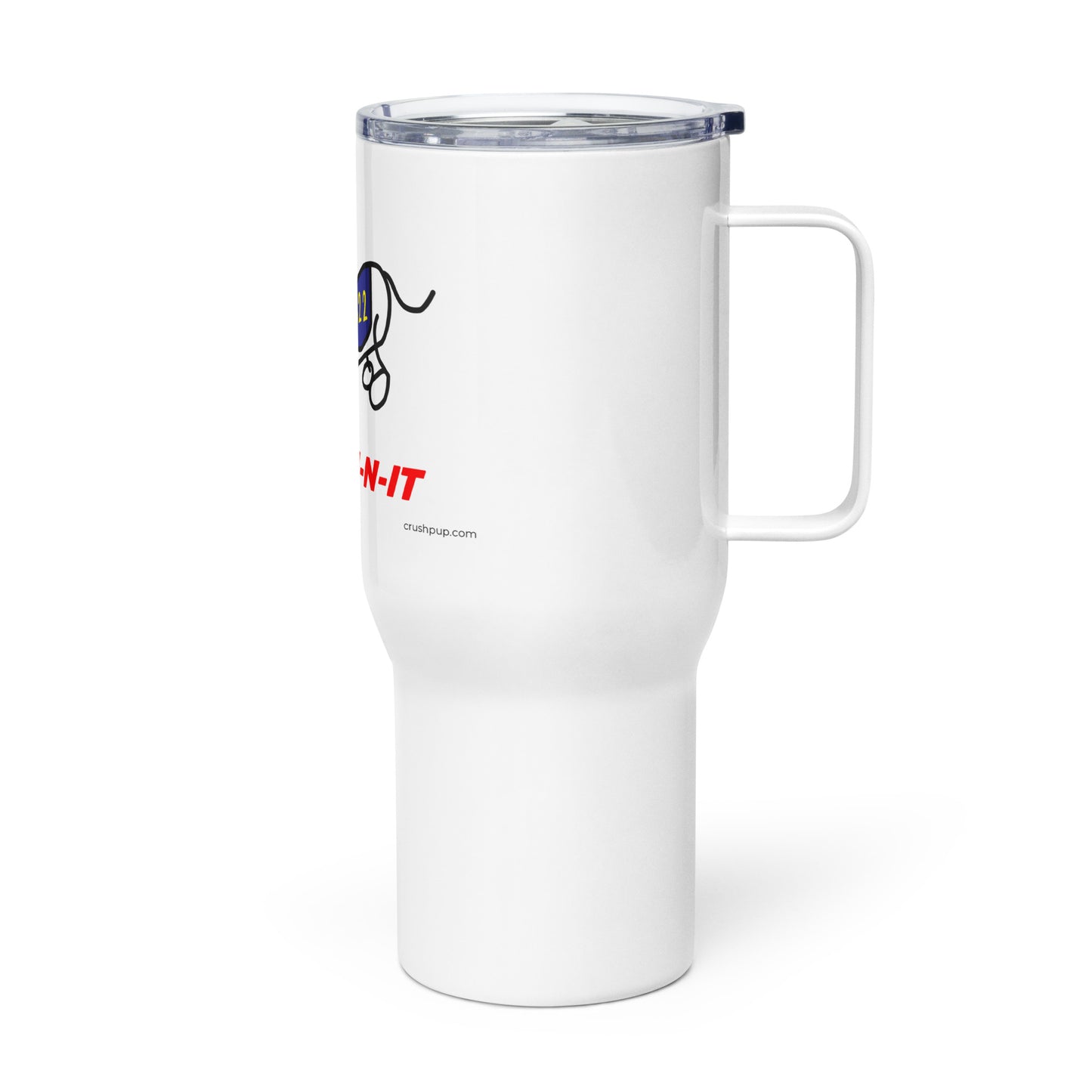 Travel mug with a handle