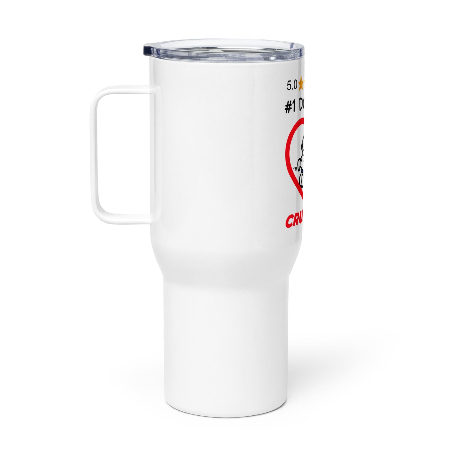 Travel mug with a handle