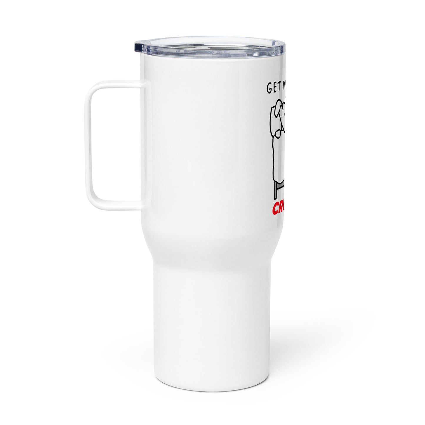 Travel mug with a handle