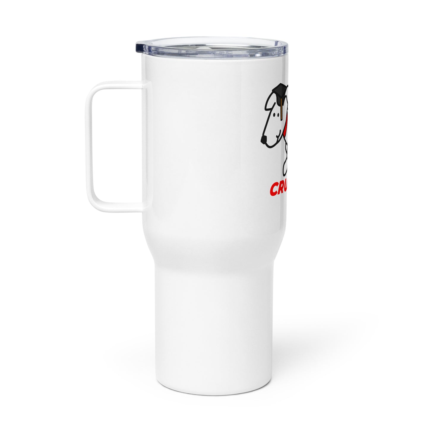 Travel mug with a handle