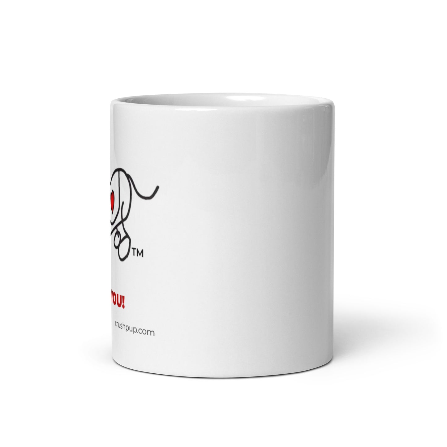 White glossy mug