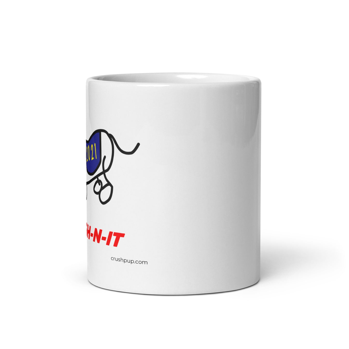 White glossy mug