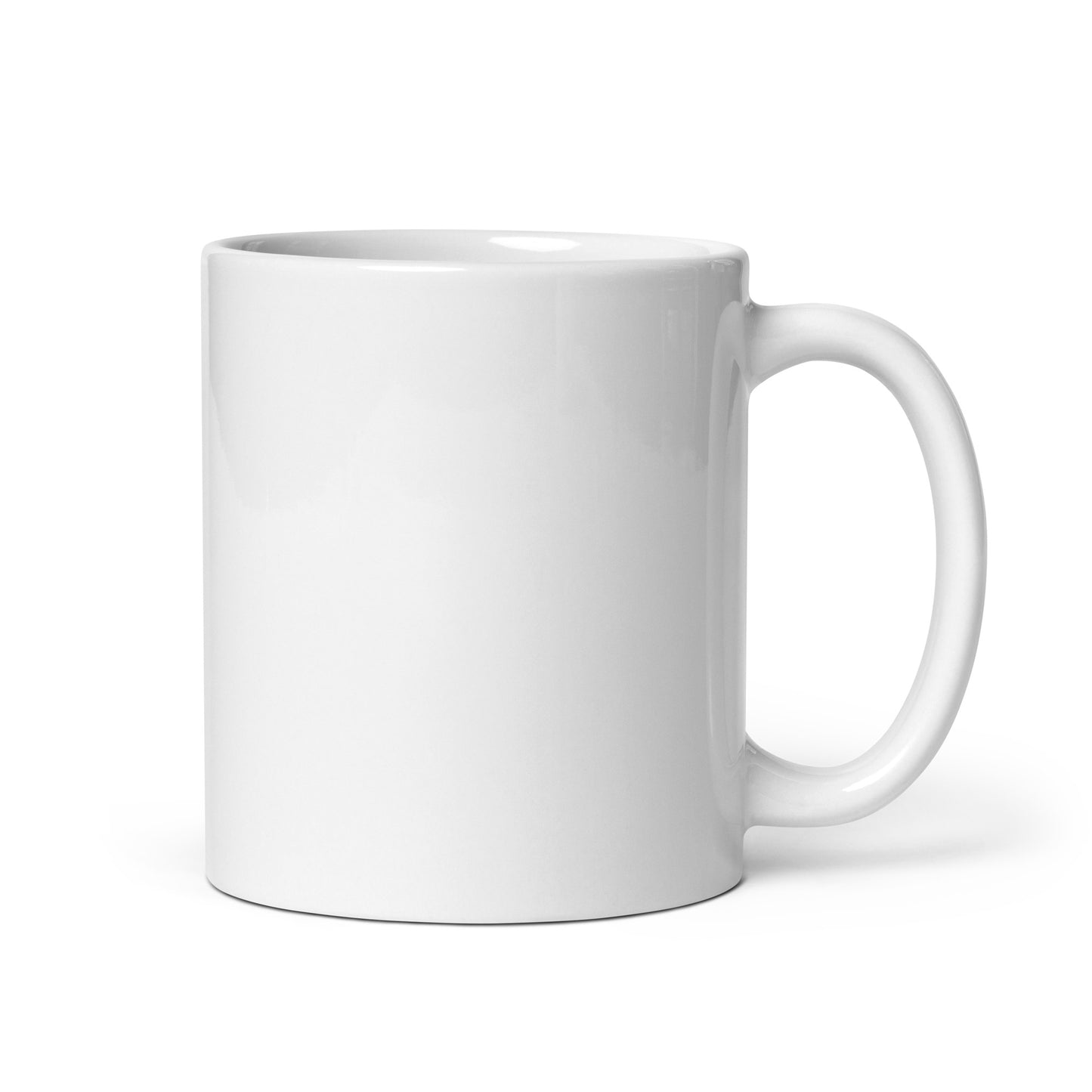 White glossy mug